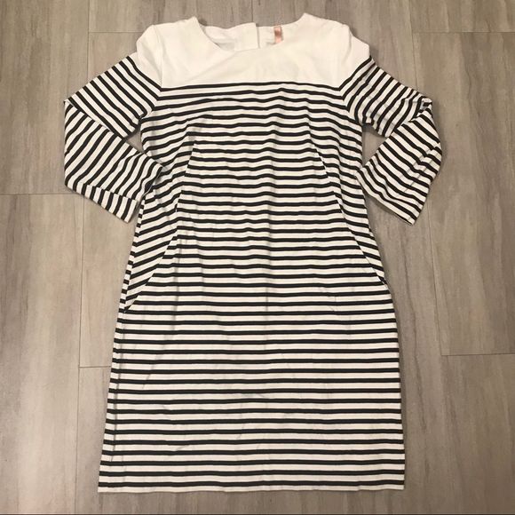 Marc Cain Addition Blue White Striped A Line Dress - Picture 2 of 8